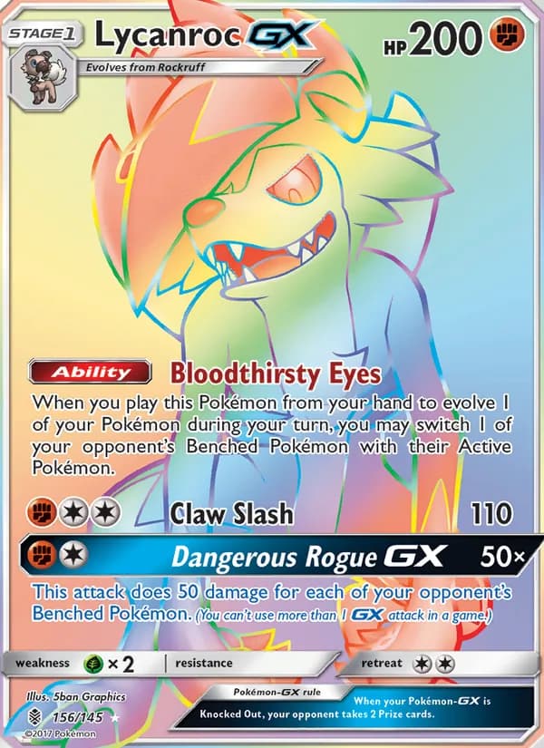 Lycanroc GX — Guardians Rising, Secret Rare