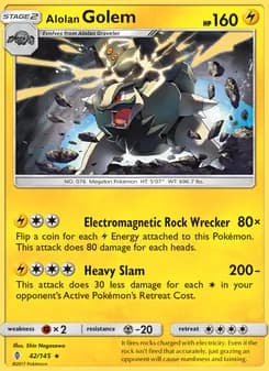 Alolan Golem — Guardians Rising — Rare