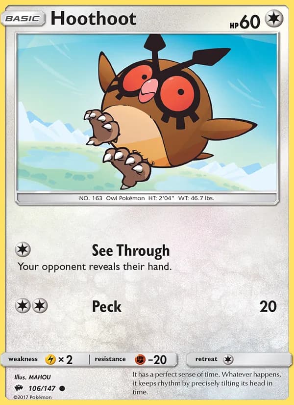 Hoothoot — Burning Shadows, Common