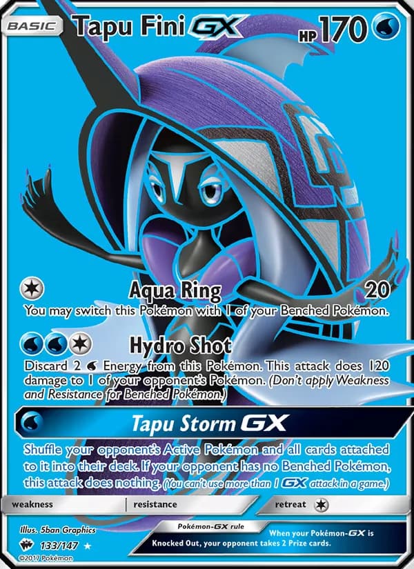 Tapu Fini GX — Burning Shadows, Ultra Rare