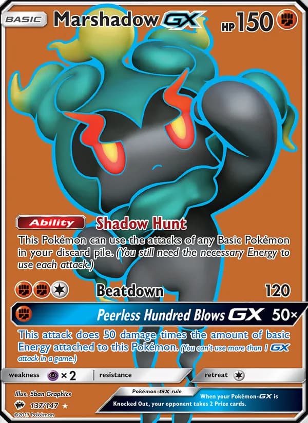 Marshadow GX — Burning Shadows, Ultra Rare