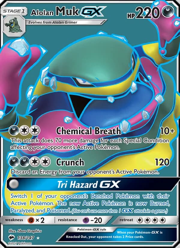 Alolan Muk GX — Burning Shadows, Ultra Rare