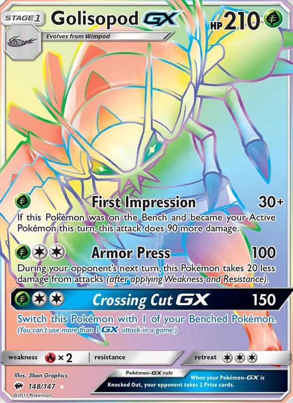 Golisopod GX — Burning Shadows, Secret Rare
