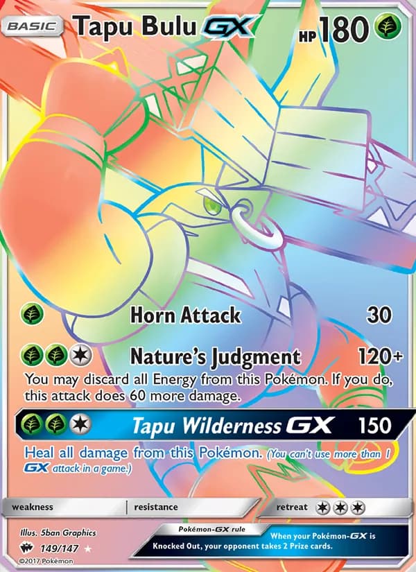 Tapu Bulu GX — Burning Shadows, Secret Rare