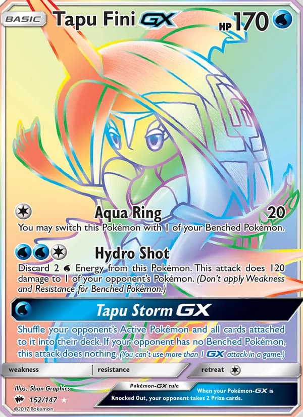 Tapu Fini GX — Burning Shadows, Secret Rare
