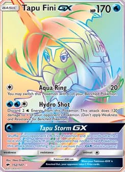 Tapu Fini GX — Burning Shadows — Secret Rare