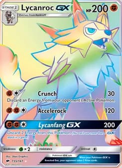 Lycanroc GX — Burning Shadows — Secret Rare