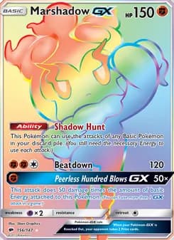 Marshadow GX — Burning Shadows — Secret Rare
