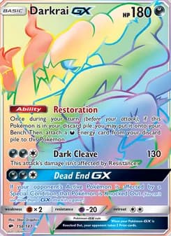 Darkrai GX — Burning Shadows — Secret Rare