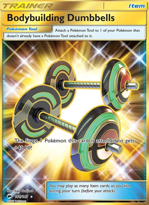 Bodybuilding Dumbbells — Burning Shadows, Secret Rare
