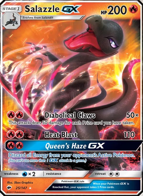 Salazzle GX — Burning Shadows, Ultra Rare