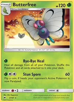 Butterfree — Burning Shadows — Rare