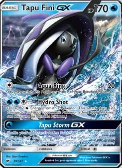 Tapu Fini GX — Burning Shadows — Rare