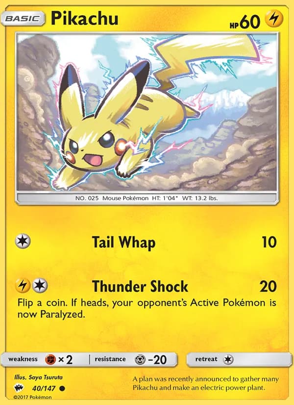Pikachu — Burning Shadows, Common