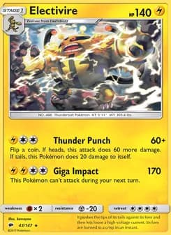 Electivire — Burning Shadows — Rare