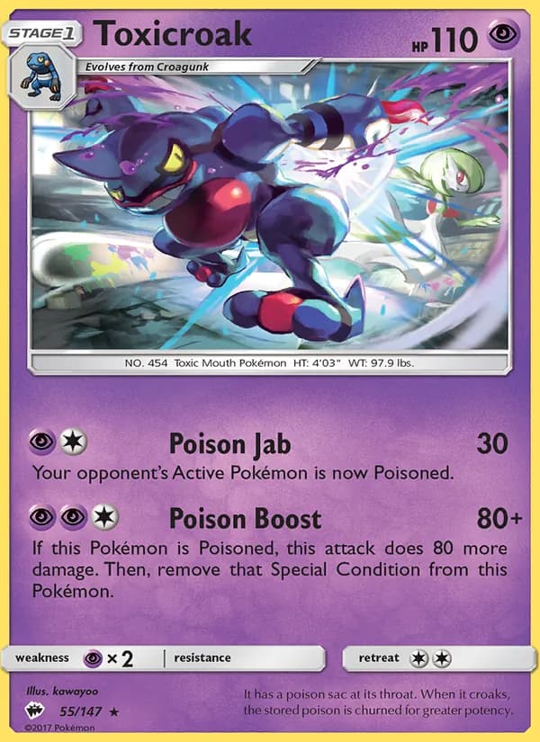 Toxicroak — Burning Shadows, Rare