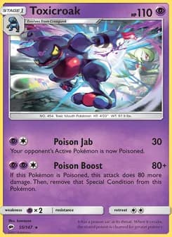Toxicroak — Burning Shadows — Rare