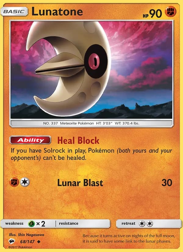 Lunatone — Burning Shadows, Uncommon