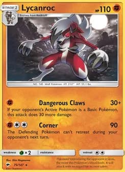 Lycanroc — Burning Shadows — Rare