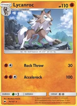 Lycanroc — Burning Shadows — Rare