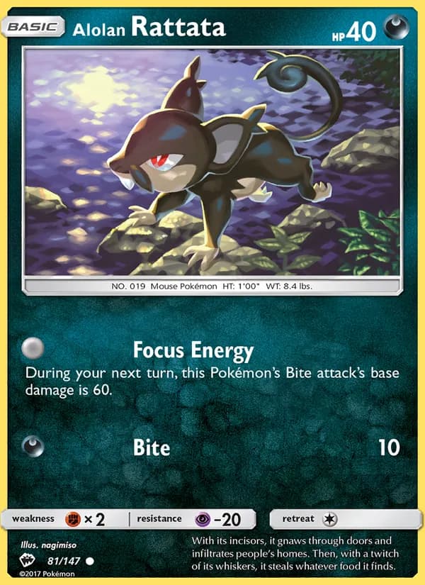 Alolan Rattata — Burning Shadows, Common