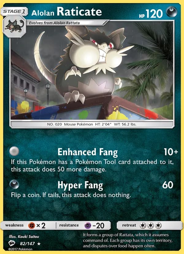 Alolan Raticate — Burning Shadows, Rare