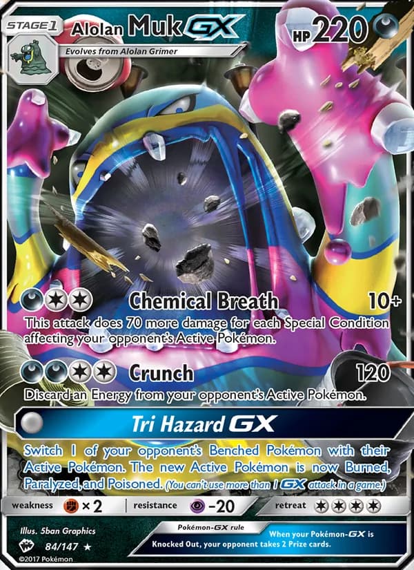 Alolan Muk GX — Burning Shadows, Ultra Rare