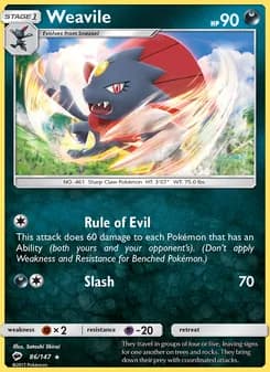 Weavile — Burning Shadows — Rare