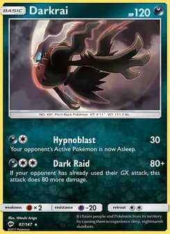Darkrai — Burning Shadows — Rare