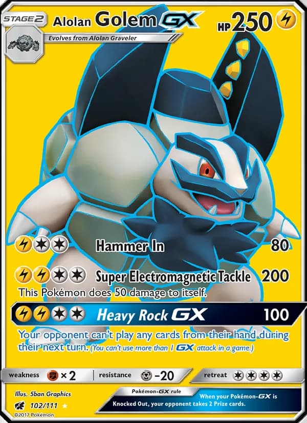 Alolan Golem GX — Crimson Invasion, Ultra Rare