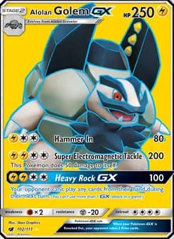 Alolan Golem GX — Crimson Invasion — Ultra Rare