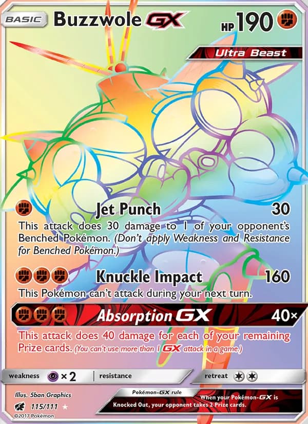 Buzzwole GX — Crimson Invasion, Secret Rare