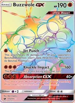Buzzwole GX — Crimson Invasion — Secret Rare