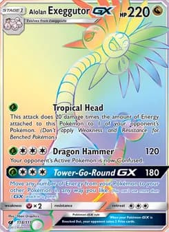 Alolan Exeggutor GX — Crimson Invasion — Secret Rare