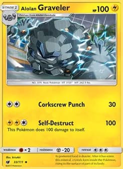 Alolan Graveler — Crimson Invasion — Uncommon