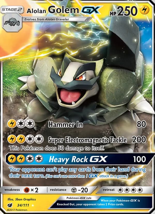 Alolan Golem GX — Crimson Invasion, Ultra Rare