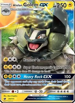 Alolan Golem GX — Crimson Invasion — Ultra Rare