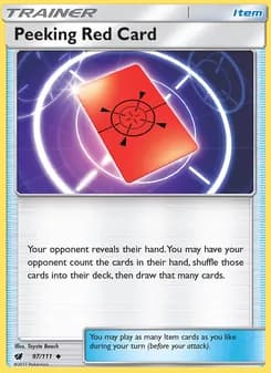 Peeking Red Card — Crimson Invasion — Uncommon