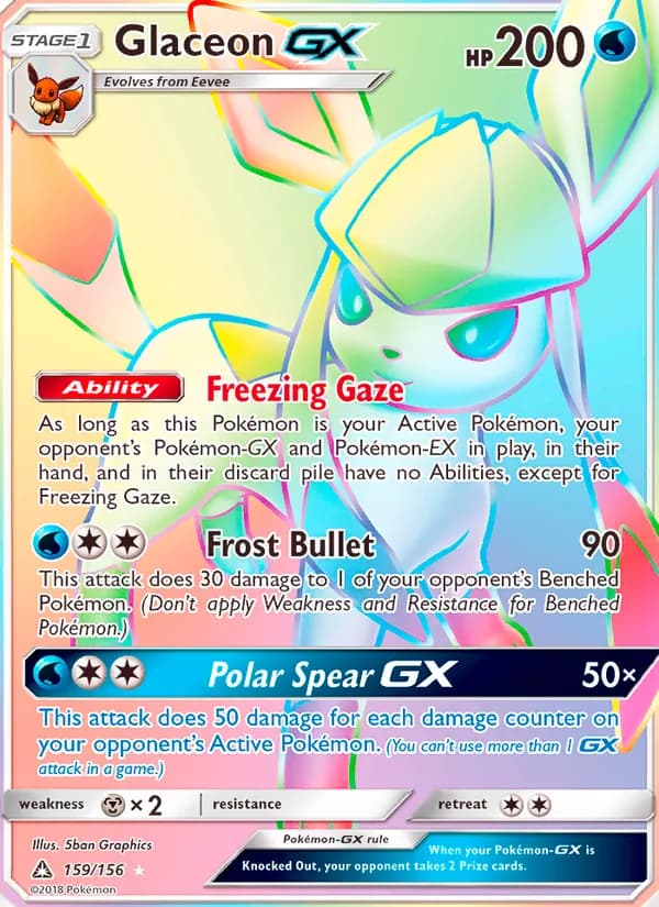 Glaceon GX — Ultra Prism, Secret Rare