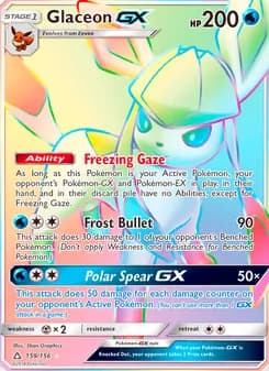 Glaceon GX — Ultra Prism — Secret Rare