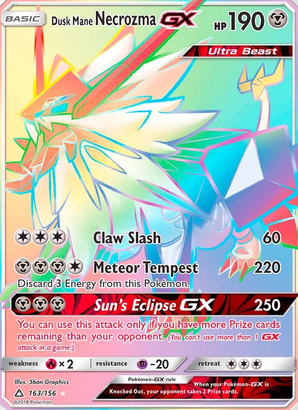 Dusk Mane Necrozma GX — Ultra Prism, Secret Rare