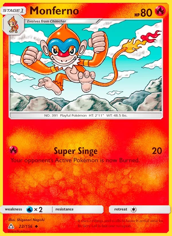 Monferno — Ultra Prism, Uncommon
