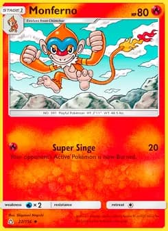 Monferno — Ultra Prism — Uncommon