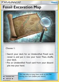 Fossil Excavation Map — Forbidden Light — Uncommon