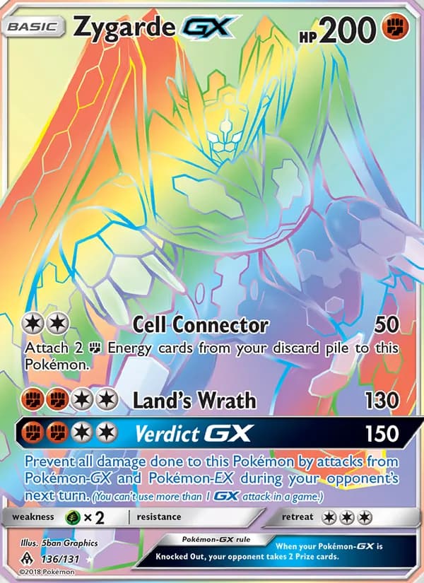 Zygarde GX — Forbidden Light, Secret Rare