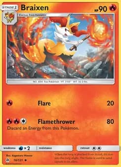 Braixen — Forbidden Light — Uncommon