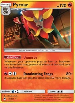 Pyroar — Forbidden Light — Rare
