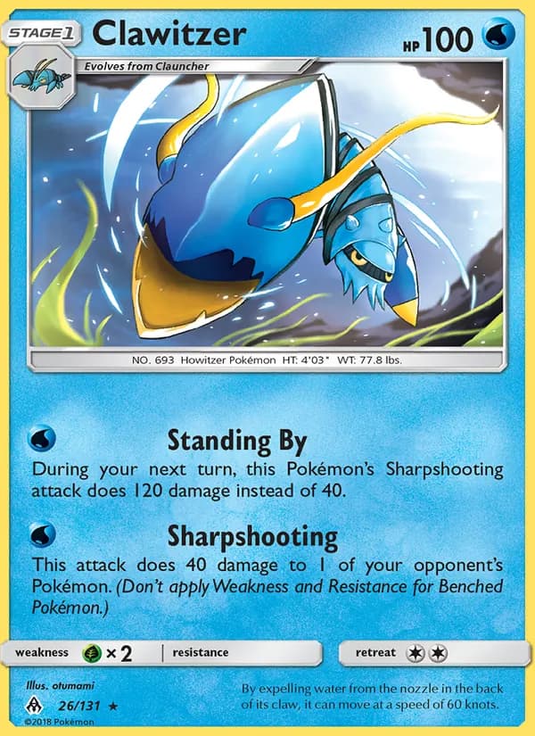 Clawitzer — Forbidden Light, Rare