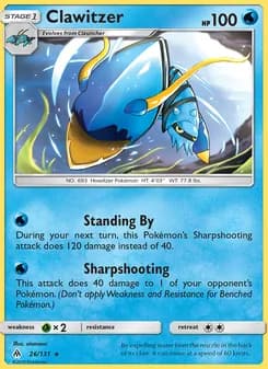 Clawitzer — Forbidden Light — Rare