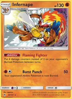 Infernape — Forbidden Light — Rare